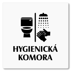 Hygienická komora, 80x80mm, bílá, Nevada